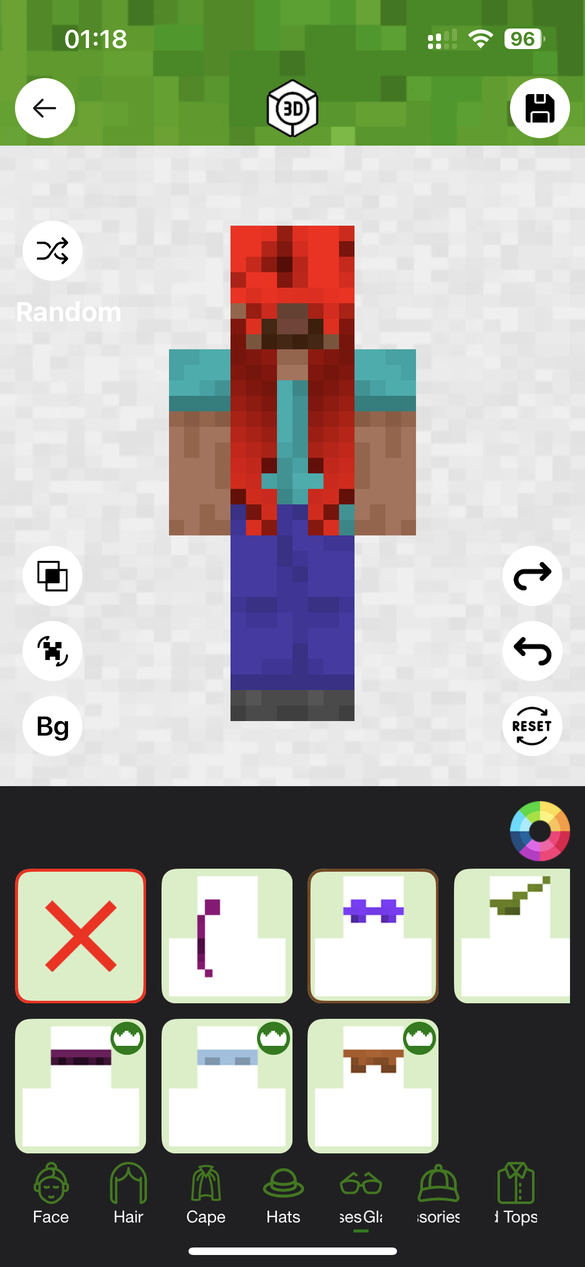 Minecraft accessories and character parts