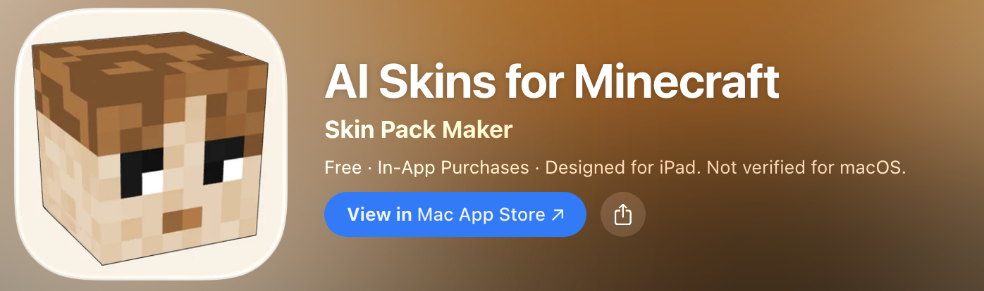 AI Skins for Minecraft Skin Pack Maker mobile app