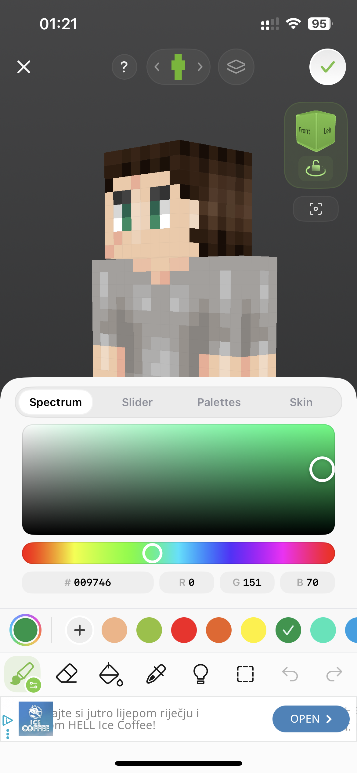 Skinseed 3D Minecraft skin editor