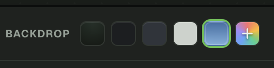 Backdrop color options in the browser Minecraft Skin Editor.