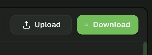 Upload button used to open an existing Minecraft skin in the browser editor.