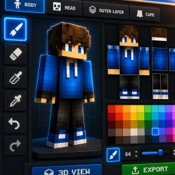 Skin-Editor 64×64 auf Photo2Skin